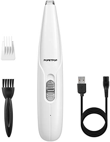 POPETPOP Dog Paw Clippers – Low Noise Cordless Electric Pet Hair Trimmer, USB Rechargeable 2-Speed Dog Grooming Clippers Kit for Small Dogs and Cats Hair Around Face, Paws, Eyes, Ears, Rump post thumbnail image