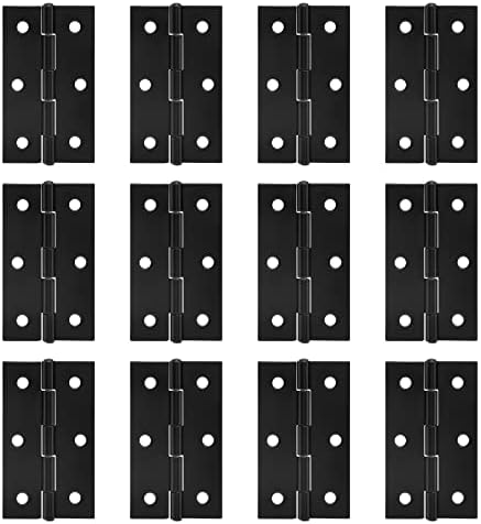 Bonsicoky 12 Pcs 2-2/5″ Black Folding Butt Hinges, Home Furniture Hardware Door Hinges for Cupboard Closet Box, with Screws post thumbnail image