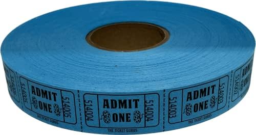 The Ticket Gurus-2000 Blue Admit One Single Roll Consecutively Numbered Raffle Tickets post thumbnail image