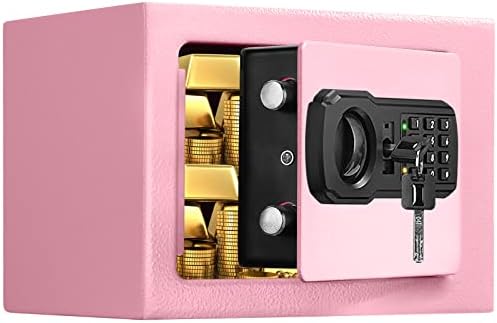 Fireproof Small Safe Box for Money, 0.23 Cu ft Mini Fireproof Safe with Combination Lock, Digital Safe for Kids Home Hotels Business (17sp-pink-1) post thumbnail image