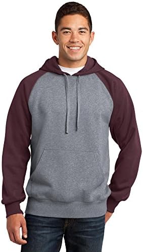 SPORT-TEK Mens Raglan Colorblock Pullover Hooded Sweatshirt post thumbnail image