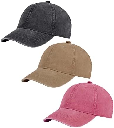 AOSMI 3 Pack Vintage Washed Cotton Adjustable Baseball Caps for Men Women Unstructured Low Profile Dad Hat post thumbnail image