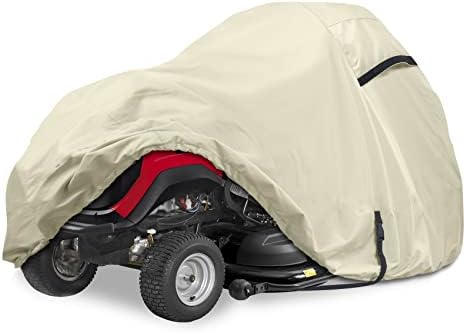 Porch Shield Heavy Duty 600D Polyester Lawn Tractor Cover, Waterproof Universal Riding Lawn Mower Cover (Up to 62 inches Decks, Light Tan) post thumbnail image