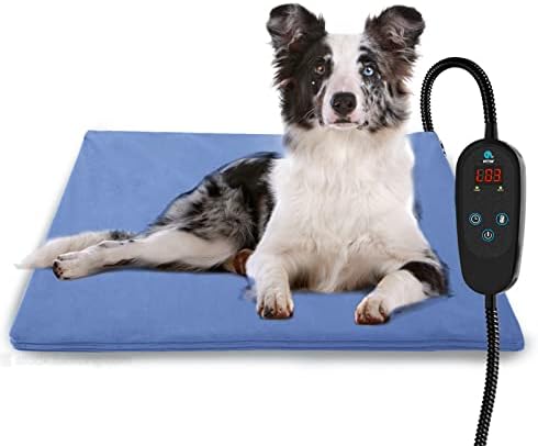 2023 Newest Pet Heating Pad Temperature Adjustment Dog Heating Pad Anti-bite Puppy Heating Pad with Timer Cat Heating Pad Indoor Waterproof Pet Warming Pad Electric Heated Bed Mat Dog post thumbnail image