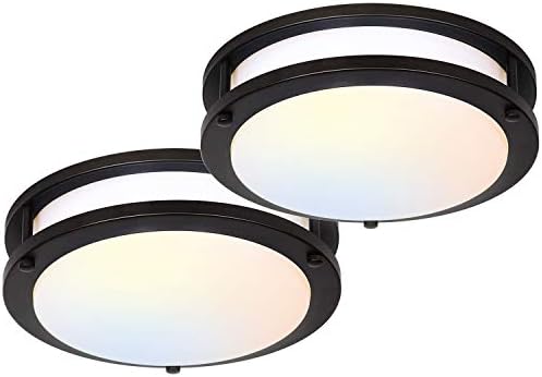 Hykolity 13 inch Flush Mount LED Ceiling Light Fixture, 2700K/3000K/3500K/4000K/5000K Adjustable Ceiling Lights, Oil Rubbed Bronze Saturn Dimmable Lighting for Bathroom Kitchen, ETL Listed – 2 Pack post thumbnail image