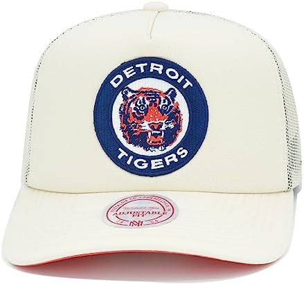 Mitchell & Ness Detroit Tigers Cooperstown MLB Evergreen Trucker Snapback Hat Cap – Off White post thumbnail image