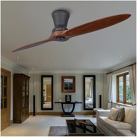 Rvcrea Wood Ceiling Fans with Lights, Indoor Outdoor Ceiling Fan, 6 Speed DC Motor, for Living Room Bedroom Farmhouse Patios Garage Gazebo (2 Blades, Deep Walnut) (Size : 106cm/42inch) post thumbnail image