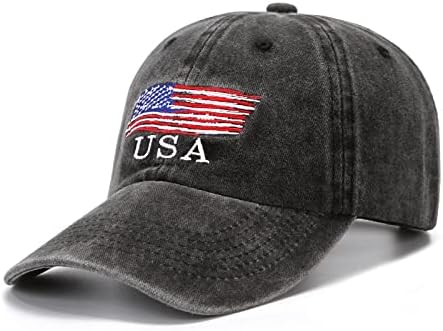 American Flag Baseball Cap Vintage Washed Distressed Cotton for Men and Women Adjustable Classic Dad Hat post thumbnail image