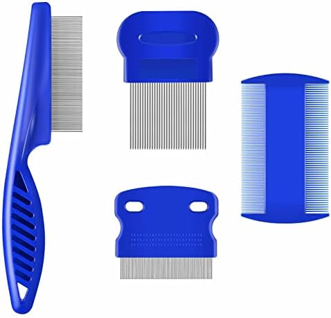 BRILLIRARE 4 Pack Flea Lice Comb, Stainless Steel Dog Cat Grooming Combs with Rounded Teeth, Double Sided Professional Pet Tear Stain Remover, Dematting Tool for Small, Medium & Large Pets post thumbnail image