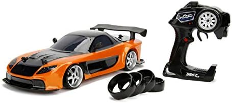 Jada Toys Fast & Furious Han’s Mazda RX-7 Drift RC Car, 1: 10 Scale 2.4Ghz Remote Control Orange & Black, Ready to Run, USB Charging (Standard) (99700) post thumbnail image