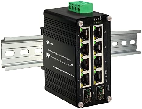 Industrial 8 Ports Managed PoE Fiber Switch Gigabit Web Management Switch with 100/1000M Adaptive 2 SFP Slots Din Rail Small Network Switch 802.3at 30W/240W Support QOS, VLAN, IGMP 48-57VDC post thumbnail image