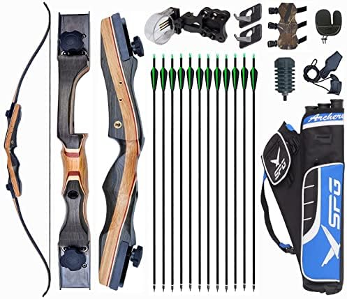 Vogbel 62″ Archery Bow and Arrows Set for Adults Takedown Recurve Bow Survival Bow Hunting Longbow Bamboo Core Limbs for Right Handed Shooters Target Shooting Practice post thumbnail image