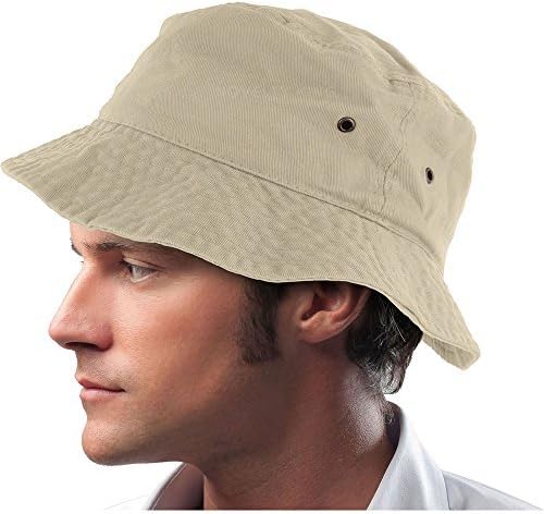 DS Mens 100% Cotton Fishing Hunting Summer Bucket Cap Hat, Putty, Large/X-Large post thumbnail image