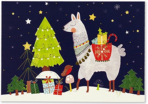 Fa La Llama Small Boxed Holiday Cards (Christmas Cards, Greeting Cards) post thumbnail image