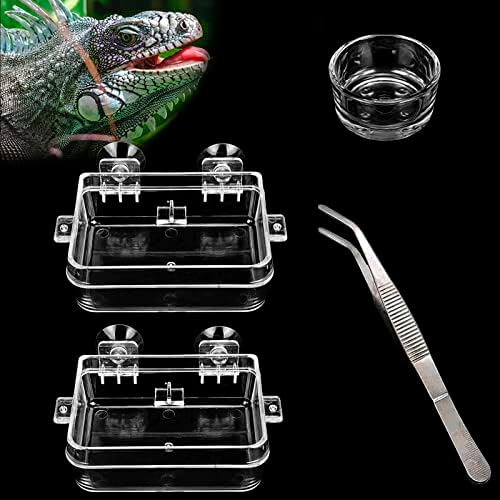 IAFVKAI Reptile Feeder Acrylic Anti Escape Gecko Chameleon Food Water Feeding Bowl Amphibians Worm Feeding Box for Snake Python Spider Lizard Scorpion Insects post thumbnail image