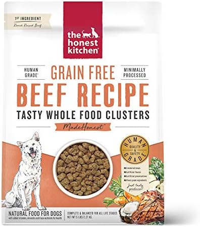 The Honest Kitchen Whole Food Clusters Grain Free Beef Dry Dog Food, 5 lb Bag post thumbnail image