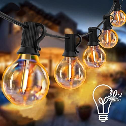 Supzimo 60Ft Outdoor String Lights Waterproof Patio Lights with 32 Shatterproof Dimmable G40 Bulbs, 2700k Commercial Hanging Lights for Outside Backyard Porch Bistro Balcony Garden Party Decor post thumbnail image