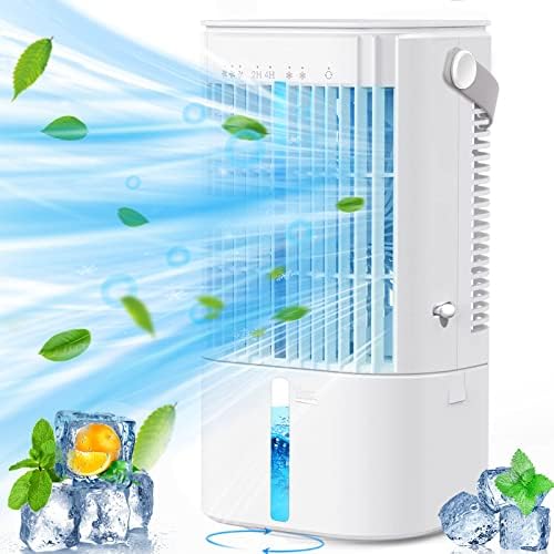 Portable Air Conditioner – Personal Mini AC Quiet Air Cooler with Handle,90° Oscillating Small Mobile Misting Desktop Cooling Fan,2/4H Timer 7 Color,3 Speeds for Home Office Work Outdoor-White post thumbnail image