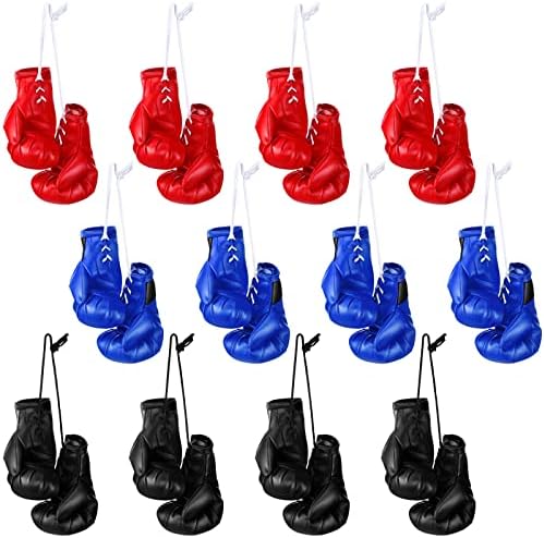 Batiyeer Mini Boxing Gloves Miniature Punching Gloves Boxing Party Decorations Christmas Ornament for Home Red, Blue, Black(12 Pairs) post thumbnail image