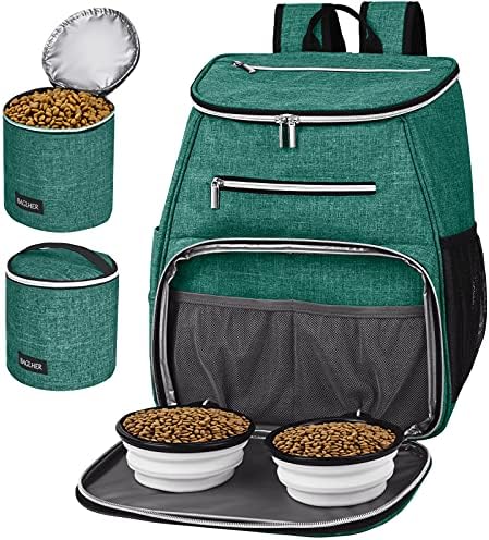 BAGLHER 丨Dog Travel Bag Backpack,Airline Approved Pet Supplies Backpack,Dog Travel Backpack with 2 Silicone Collapsible Bowls and 2 Food Baskets Green post thumbnail image