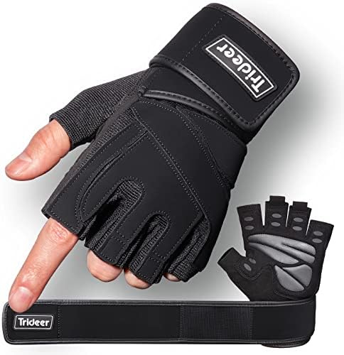 Trideer Padded Workout Gloves for Men – Gym Weight Lifting Gloves with Wrist Wrap Support, Full Palm Protection & Extra Grips for Weightlifting, Exercise, Cross Training, Fitness, Pull-up post thumbnail image