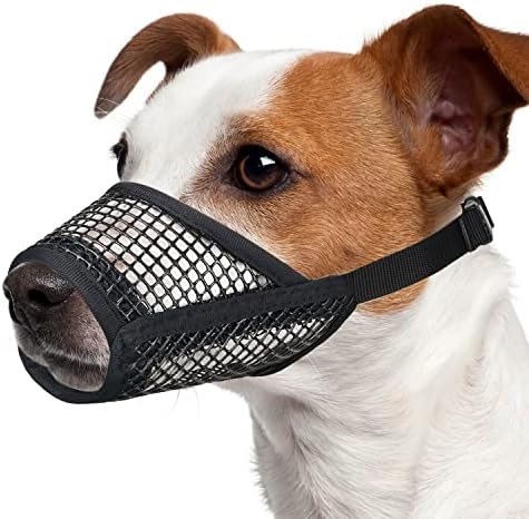 Dog Muzzle, Soft Mesh Muzzles for Small Medium Large Dogs Chihuahua Poodle Husky Labrador Retriever, Breathable Dog Mouth Guard for Biting Chewing Grooming, Allow Panting Drinking, Easy to Use post thumbnail image