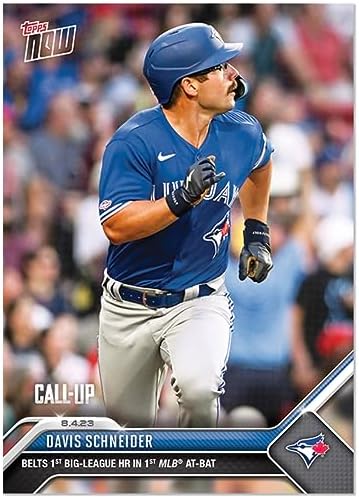 2023 Topps Now Davis Schneider #655 -RC Rookie Belts 1st Big-League HR in 1st MLB at Bat- 8/4/23 – Baseball Trading Card- Toronto Blue Jays. Topps stated Print Run of Only 1472 Made! Card Shipped in Protective Screwdown Holder. post thumbnail image