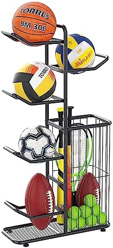 Gadroad Garage Sports Equipment Organizer, Ball Storage Rack, Sports Gear Storage, Garage Ball Storage, Garage Organizer with Baskets and Hooks, Rolling Sports Ball Storage Cart post thumbnail image