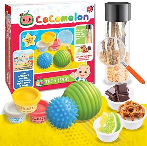 Cocomelon Kids Sensory Science Kit – 5 Experiments – Scented Dough, Textured Balls and Magnifier. post thumbnail image