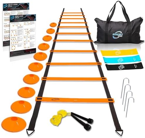 Invincible Fitness Agility Ladder Set – Speed, Coordination Training with Agility Cones and Carry Bag – Ideal for Soccer, Football, and Personal Trainers Workout post thumbnail image