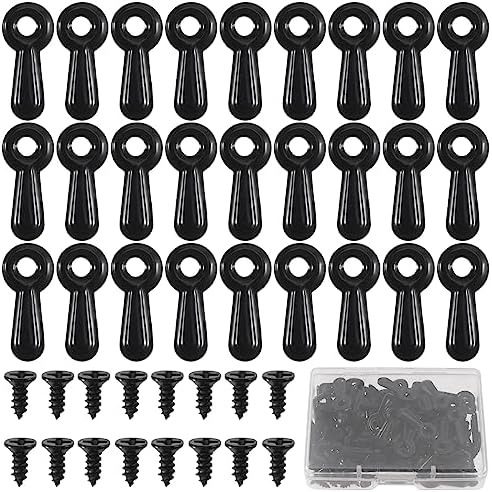 Picture Frame Turn Button Fasteners Set, 100Pcs Picture Frame Hardware Backing Clips with 100 Pieces Screws for Hanging Pictures, Photos, Drawing Black post thumbnail image