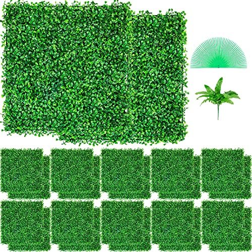 VEVOR Grass Wall Artificial Boxwood Panels, 24PCS 10″ x 10″, Topiary Hedge Plant w/UV Protection, Privacy Fence Screen for Outdoor Indoor Garden Backyard Wedding Backdrop Decor post thumbnail image