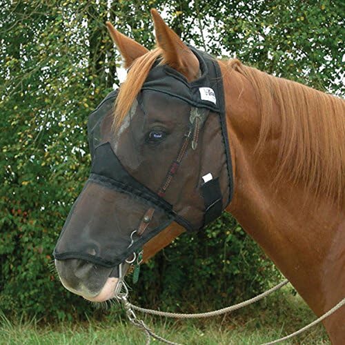 Cashel Quiet Ride Horse Fly Mask with Long Nose, Black, Warmblood post thumbnail image