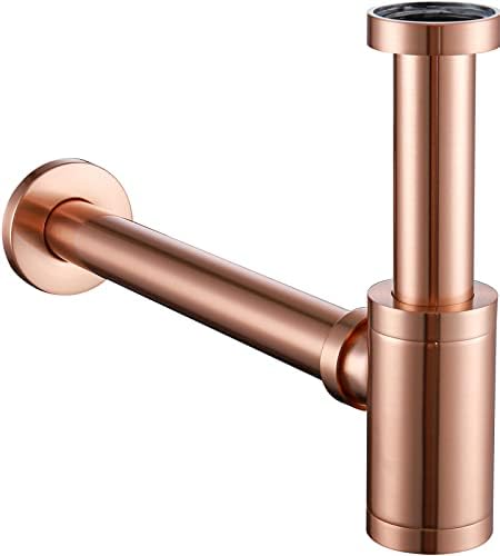 RANDOM Brass Contemporary Round Bottle P Trap 1 1/4 Basin Sink Waste Drain P Trap Kit, Copper Satin, also Brushed Rose Gold. post thumbnail image