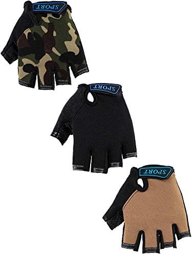 3 Pairs Kids Half Finger Gloves Sport Gloves Non-Slip Gel Gloves for Children Cycling Riding Biking post thumbnail image