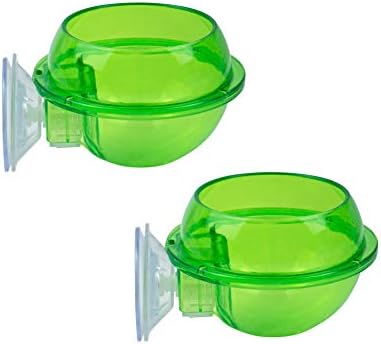 AUEAR, 2 Pack Reptiles Suction Cup Feeder Chameleon Feeding Food Cricket Bowl Water Dish Gecko Ledge Supplies Accessories for Gecko Lizard Bearded Dragon post thumbnail image