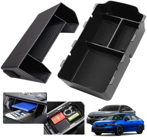 XXCIWP 2024 2023 Civic Center Console Organizer Tray for 2023 2022 Honda Civic 11th Gen Sedan Hatchback LX EX Sport Civic 2022 Accessories Civic 2023 Central Console Organizer Insert Tray(2pcs) post thumbnail image