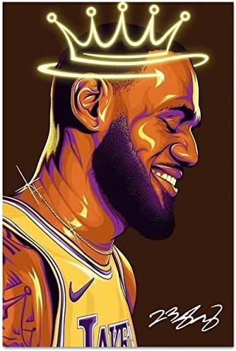 Lebron James Posters, Basketball Superstar Sports Inspirational Poster Canvas Wall Art for Men Boys Bedroom Decor 16″x24″ Unframed, A post thumbnail image