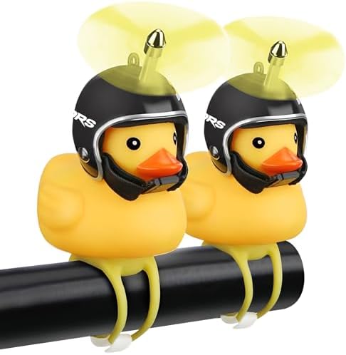 Voro Motors 2 Pieces Duck Bike Bells, Rubber Duck Bicycle Accessories, Cute Propeller Handlebar Bicycle Horns for Bike Scooter Motorcycles Car Sport Outdoor post thumbnail image