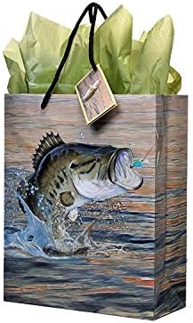 Havercamp Fishing Gift Bag, Medium, 10 x 12 x 4.25 Inches, Gone Fishin’ Party Collection post thumbnail image