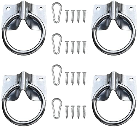 NASHARIA Cross Ties for Horses: 4 Pack Horse Tie Ring Blocker Tie Ring for Horses and Blocker Tie Ring with Screws Hook for Ensure Safety Control Horses Supplies(Silver) post thumbnail image