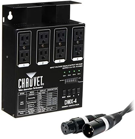 CHAUVET DJ DMX-4LED 4-Channel Dimmer Pack with American DJ Accu-cable 3-pin DMX Cable (50′) Bundle post thumbnail image