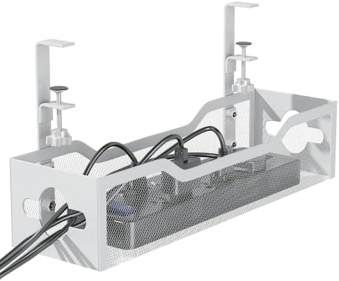 Under Desk Cable Management, No Damage to Desk，Standing Desk Cable Organizer, Quszmd Under Desk Cord Organizer，Under Desk Wire Management Tray post thumbnail image