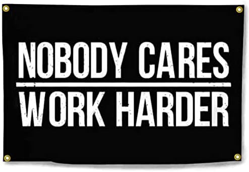 Lixure Nobody Cares Work Harder Flag 3×5 Ft Gym Banner Funny Sport Flags with 4 Metal Grommets for Home Yard House Garden Indoor Outdoor post thumbnail image