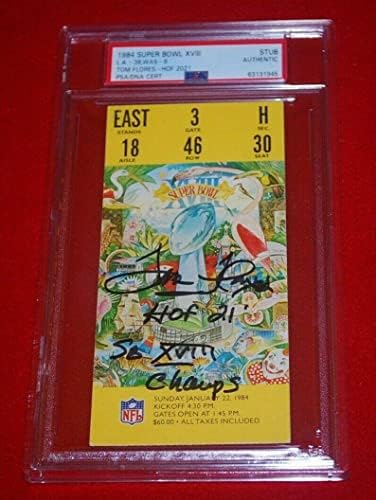 TOM FLORES Oakland Raiders Signed Super Bowl XVIII Ticket Stub PSA/DNA Slabbed – Football Slabbed Autographed Cards post thumbnail image