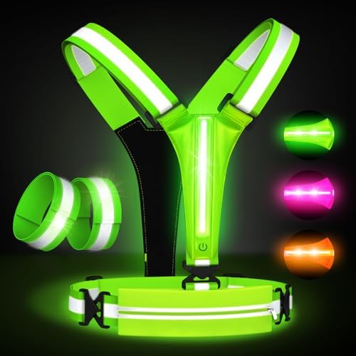 LED Reflective Vest Running Gear Set,USB Rechargeable Light Up Running Vest for Runners Night Walking with Waterproof Phone Bag,High Visibility Armband,Adjustable Waist&Shoulder for Men Women post thumbnail image