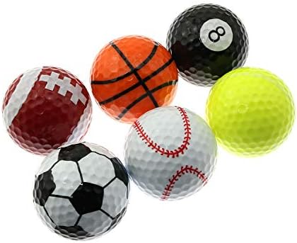 Maxmoral 6 Pack Novelty Practice Golf Balls Novelty Football Tennis for Kids Men Woman Practice post thumbnail image