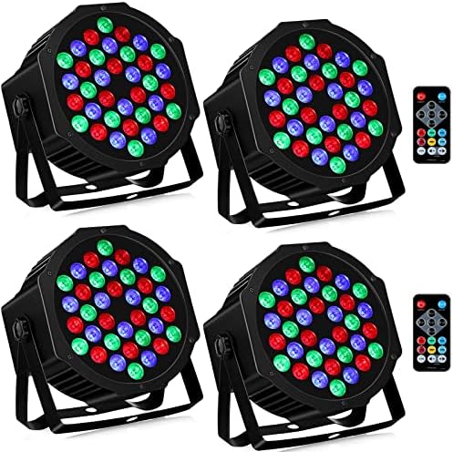 36LEDs Stage Par Lights 4 Pack – RGB LED Par Lights Sound Activated Auto Play by Remote & DMX Control Uplights for Wedding Birthday Church Music Light Show DJ Dance Party Events Stage Lighting post thumbnail image