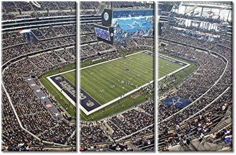 TUMOVO AT&T Stadium Wall Art for Living Room Dallas Sport Stadium Paintings on Canvas Cowboys Soccer Team Pictures Modern Artwork Home Decor Giclee Wooden Framed Stretched Ready to Hang, 60″ Wx40 H post thumbnail image