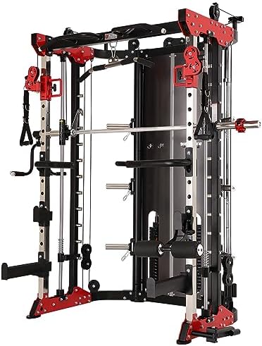 Altas Strength Home Gym Smith Machine with Pulley System Gym Squat Rack Pull Up Bar Upper Body Strength Training Leg Developer Light Commercial Fitness Equipment Included Accessories 3058 post thumbnail image